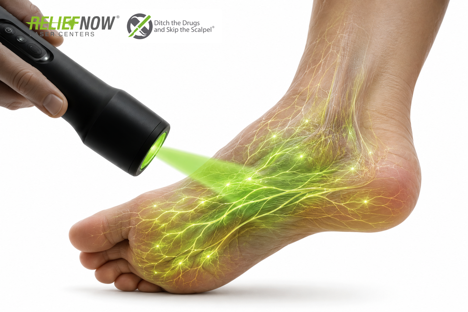 Laser therapy treatment for peripheral neuropathy